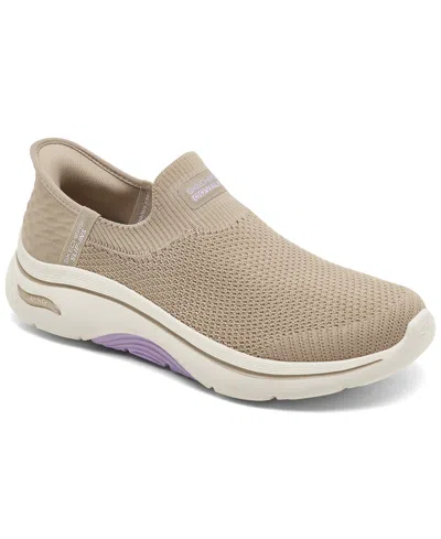 Skechers Women's Go Walk Arch Fit 2.0 In Taupe,lavender
