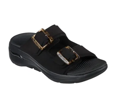 Skechers Women's Go Walk Arch Fit-villa Tropic Sandal In Black