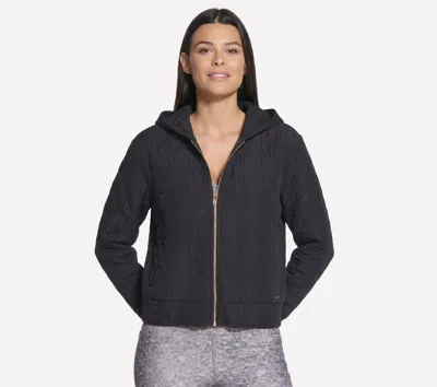 Skechers Women's Go Walk Cozy Fit Diamond Jacket In Black