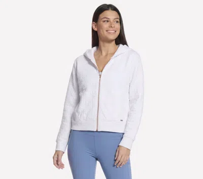 Skechers Women's Go Walk Cozy Fit Diamond Jacket In White