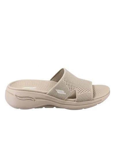 Skechers Women's Go Walk Dakota 2.0 Arch Fit Sandal In Taupe In Gray