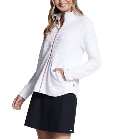 Skechers Women's Go Walk Diamond Ottoman Jacket In Bright White