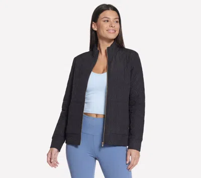 Skechers Women's Go Walk Everywhere Cozy Fit Diamond Jacket In Black