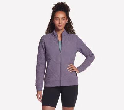 Skechers Women's Go Walk Everywhere Cozy Fit Diamond Jacket In Purple