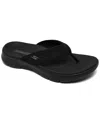 Skechers Women's Go Walk Flex Flip-flop Thong Sandals From Finish Line In Black