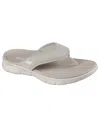 Skechers Women's Go Walk Flex Flip-flop Thong Sandals From Finish Line In Taupe
