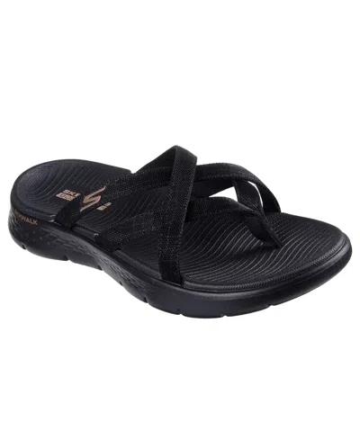 Skechers Women's Go Walk Flex Sandal In Black