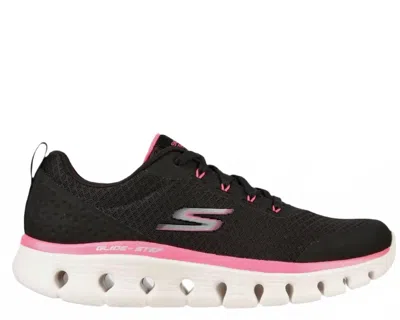Skechers Women's Go Walk Glide-step Flex-summer Charm Shoe In Black/pink In Multi