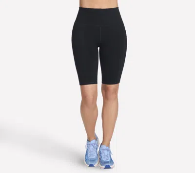Skechers Women's Go Walk High Waisted 10 Inch Bike Short In Black