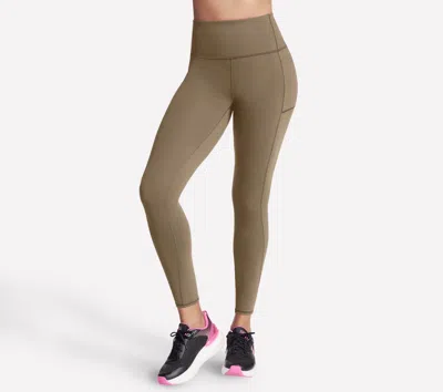 Skechers Women's Go Walk High Waisted Legging In Green