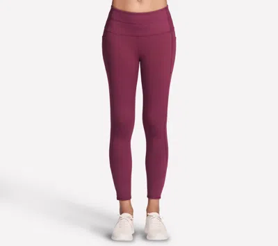 Skechers Women's Go Walk High Waisted Legging In Burgundy