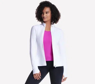 Skechers Hoodless Hoodie Go Walk Everywhere Jacket In White