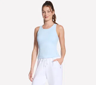 Skechers Women's Go Walk Luxe Rib Tank Top In Blue