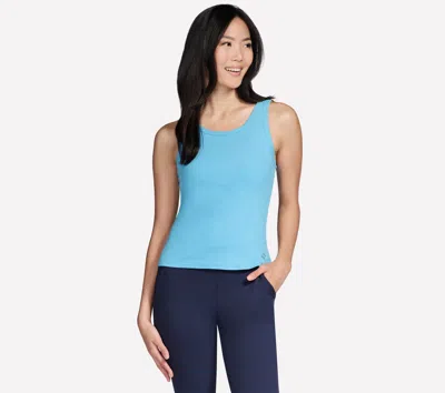 Skechers Women's Go Walk Luxe Rib Tank Top In Blue