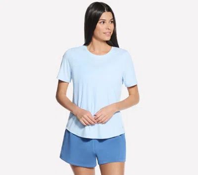 Skechers Women's Go Walk Luxe Rib T-shirt In Blue