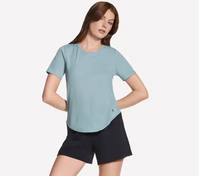 Skechers Women's Go Walk Luxe Rib T-shirt In Blue
