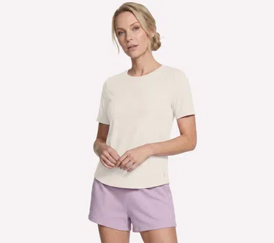 Skechers Women's Go Walk Luxe Rib T-shirt In White