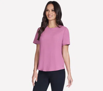 Skechers Women's Go Walk Luxe Rib T-shirt In Pink
