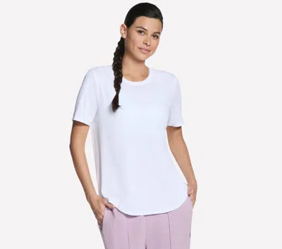 Skechers Women's Go Walk Luxe Rib T-shirt In White