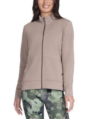 Skechers Women's Go Walk Ottoman Full Zip In Neutral