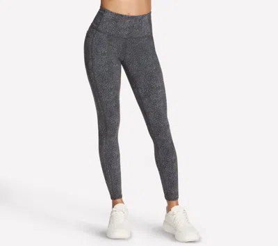 Skechers Women's Go Walk Printed Full Length High-waisted Legging In Gray