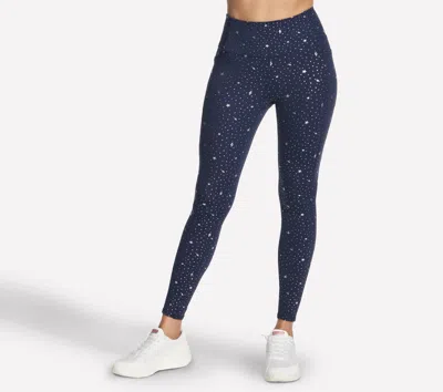 Skechers Women's Go Walk Printed Full Length High-waisted Legging In Blue