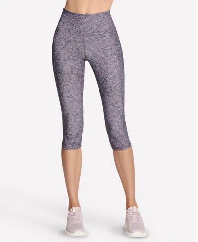 Skechers Women's Go Walk Printed High-waist Capri In Purple