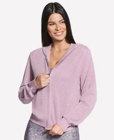 Skechers Shine Hooded Full Zip Jacket In Pink