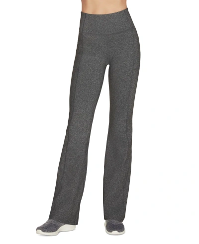 Skechers Women's Go Walk Wear Evolution Ii Flare Pants In Charcoal Grey