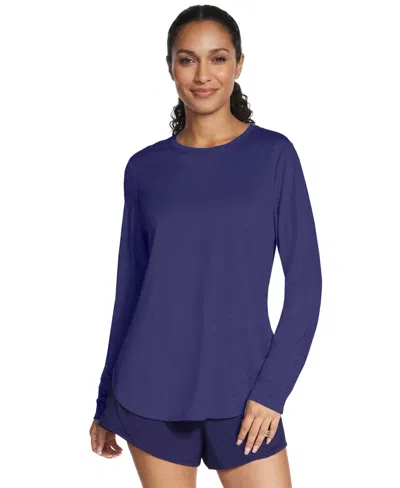 Skechers Women's Godri Swift Long-sleeve Tunic Top In Violet Night