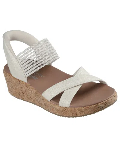 Skechers Women's Hands-free Slip-ins Cali: Beverlee Lux Wedge Sandals From Finish Line In Natural