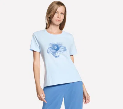 Skechers Women's Hibiscus Short Sleeve T-shirt In Blue