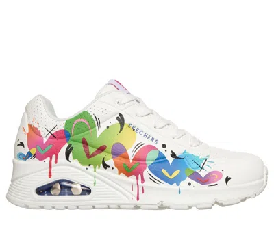 Skechers Women's Jason Naylor: Uno - Open Your Heart Wedge In White