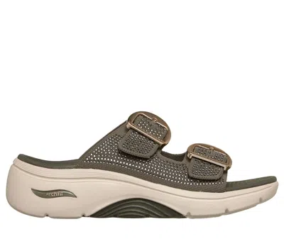 Skechers Women's Martha Stewart: Go Walk Arch Fit 2.0 Sandals - Showstopper In Green
