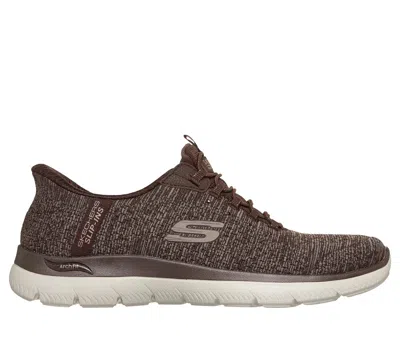 Skechers Women's Martha Stewart Slip-ins: Arch Fit Summits - Soft Shimmer Sneaker In Brown