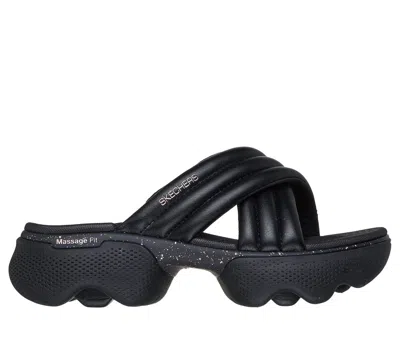Skechers Women's Massage Fit Edge - Sky High Sandals In Black