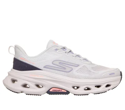 Skechers Women's Max Cushioning Glide-step Arch Fit - Premium Pace Sneaker In Gray/lavender