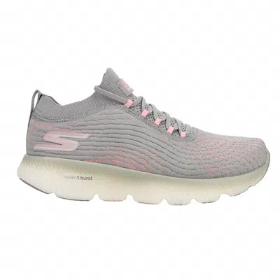 Skechers Women's Max Road 4 Running Shoes In Grey / Pink In Gray