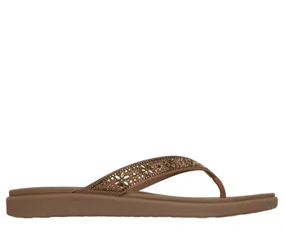 Skechers Women's Meditation Luxe - Sunny Glow Sandals In Brown