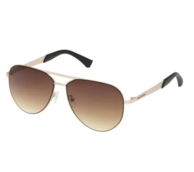 Skechers Women's Metal Aviator Sunglasses In Brown