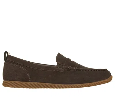Skechers Women's Midcity - Preppy Chic Loafer Shoes In Chocolate