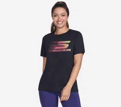 Skechers Women's Motion Short Sleeve T-shirt In Black