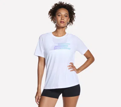 Skechers Women's Motion Short Sleeve T-shirt In White