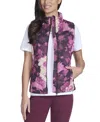Skechers Women's On-the-go Zip-front Luxe Vest In Purple