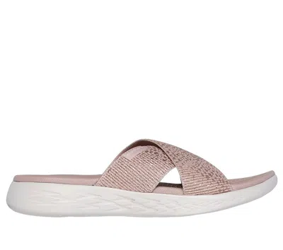 Skechers Women's On-the-go 600 - Glistening Sandals In Neutral