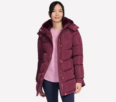 Skechers Women's On-the-go Cozy Fit Down Parka Top In Brown