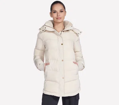 Skechers Women's On-the-go Cozy Fit Down Parka Top In White