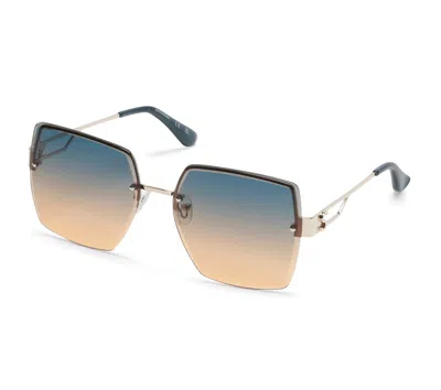 Skechers Women's Oversized Rimless Square Sunglasses In Blue