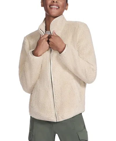 Skechers Women's Oversized Sherpa Jacket In Neutral