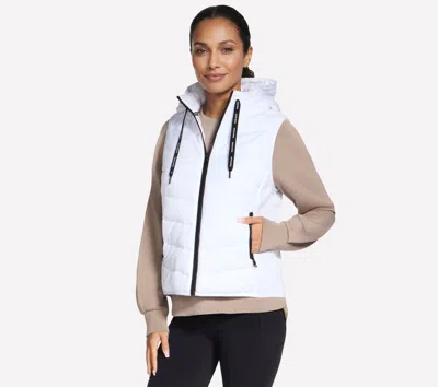 Skechers Women's Performance Elite Cozy Fit Hooded Vest In White